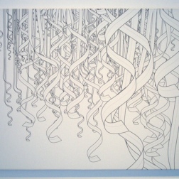 New Work, Thousand Paper Ribbons, print, 130 x 100 cm, 2004